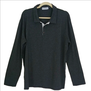 Kuyigo Gray Long Sleeve Shirt Lightweight 3 Button‎ Opening Size 2XL